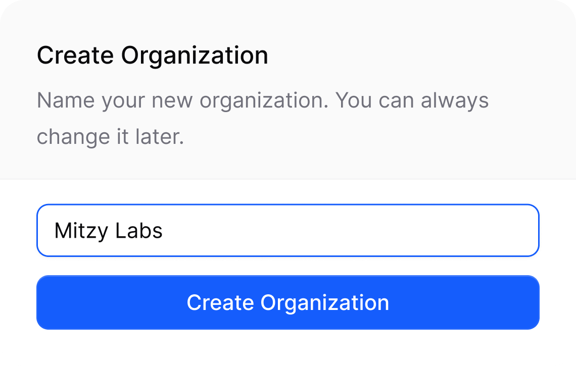 Create <br /> your agency org